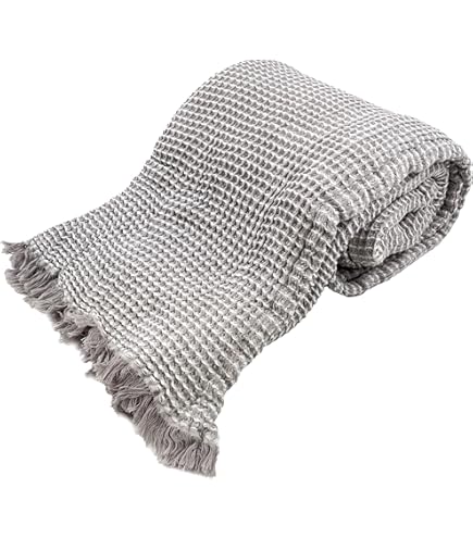 Amazon.co.jp: 無印良品 ワッフル織ケット グレー ダブルサイズ